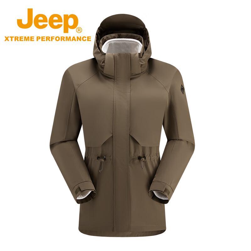 Jeep Women s 3-in-1 Detachable Fleece Lined Outdoor Jacket XL