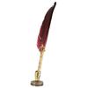 Vintage Retro Feather Dip Pen Stainless Steel Nibs Calligraphy Writing Ink Pen Gift(wine Red)