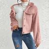 Women's Casual Fashion Plush Comfortable Jacket Lapel Warm Short Coat