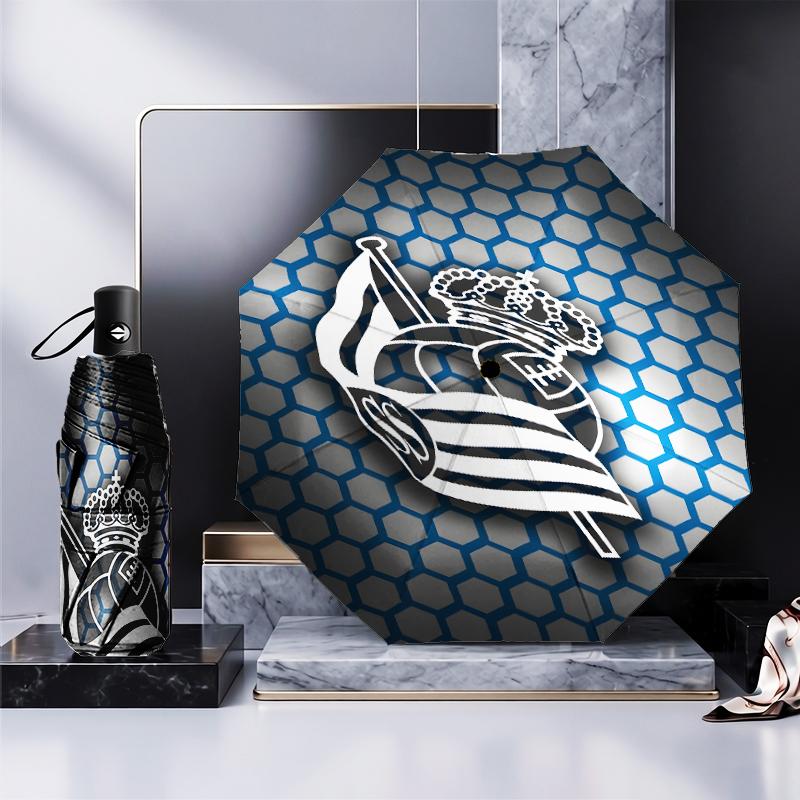 Royal Football Emblem Umbrella 8-Frame for Travel, Camping, Casual Lightweight Portable Umbrella, Essential for Every Family Holidays Gift