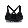 Under Armour Dfo Letter Print Medium Support Sports Bra Women Underwear Black 1376437-001