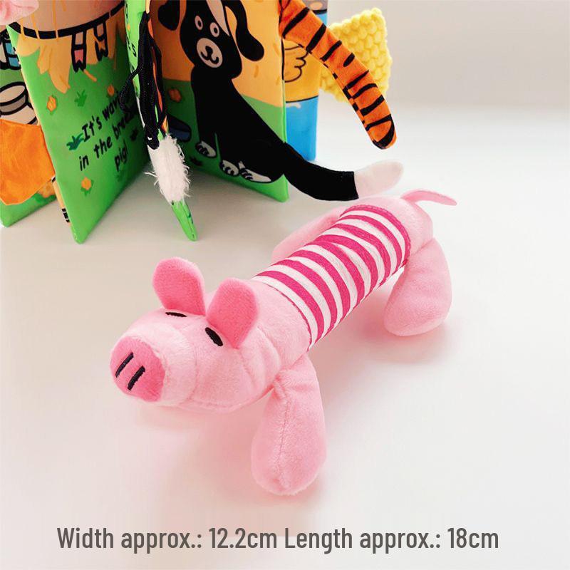 Peluche Bulldog Francese con Palla Squeaky e Giocattolo con Corda per Gatti e Gattini - Resistente al Morso, Design Cartoon Frutta