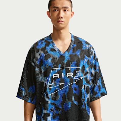 Nike Air T Shirts Men s Blue/Black V neck Moderate S