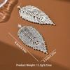 Fashionable Rhinestone Geometric Feather Earrings with High-end and Personalized Design Earrings for Women