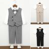 Boys Irregular Vest Suit Set 2-12 Y School Kids Gentleman Formal Outfit for Wedding Birthday Party Performance Children Blazers