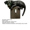 Black Cat Switch Cover 3D Dog Light Switch Cover Animal Toggle Switch Plate Cover Home Office Room Decorative Accessories