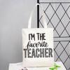 Teacher Love Inspire Women Shopper Shopping Bag Canvas Shoulder Bag Female Handbags Reusable Foldable Storage Tote Bag Best Gift