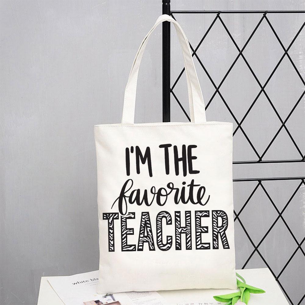 Teacher Love Inspire Women Shopper Shopping Bag Canvas Shoulder Bag Female Handbags Reusable Foldable Storage Tote Bag Best Gift