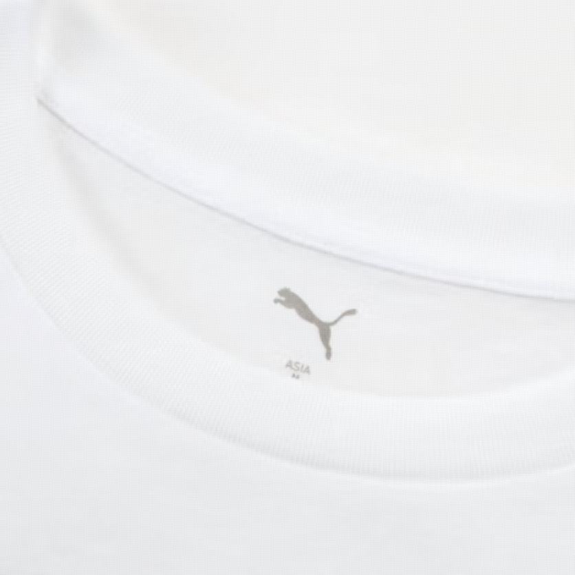 Puma Retro Americké Sportovní Ležérní Prodyšné Potištěné Tričko s Kulatým Výstřihem Pánské Topy Bílá 684761-02