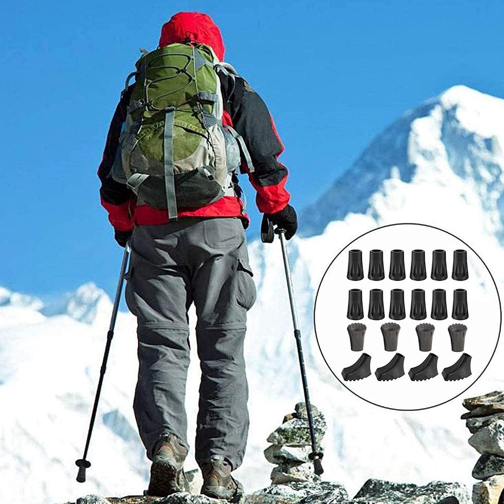 [Set of 20] Trekking Pole Rubber Cap Walking Pole Replacement