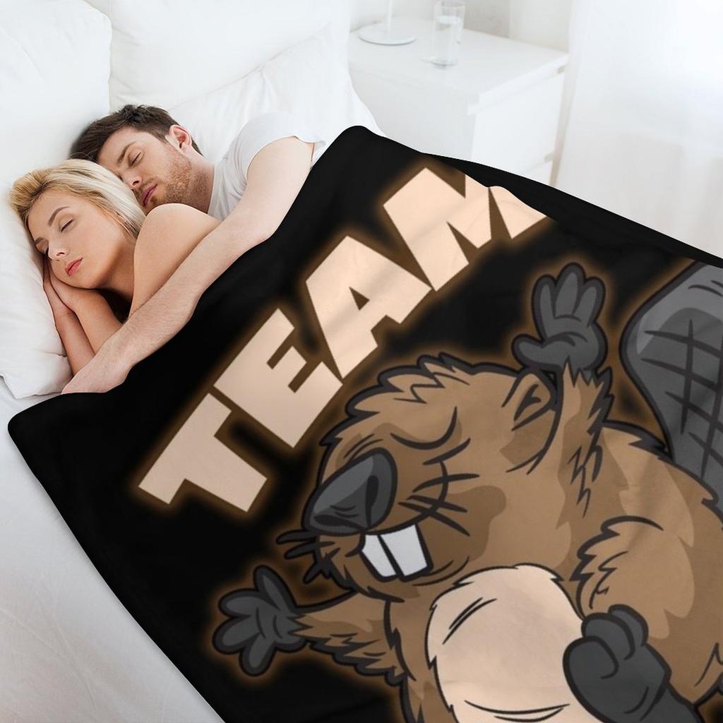 Team Beaver Throw Blanket Kid'S Plaid Luxury Brand Multi-Purpose Blankets