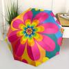 1pc Flower Pattern Automatic Folding Umbrella, Portable & Foldable Design with 8 Ribs, Casual Outdoor Accessory Halloween and Christmas gift