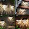 Solar Wall Lamp with Smart Light Control, LED Landscape Lighting for Garden, European Courtyard, Fence  Waterproof Wall Washing Lamp Night Light