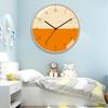 12 Inch 30cm New Chinese Style Imitation Wood Grain Bamboo Pattern Brushed Silent Clock Fashionable Living Room Personalized Creative Wall Clock