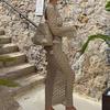 European & American Women's Sexy Hollow Long-Sleeve Round-Neck Long Dress Beach Cover-Up