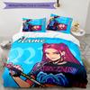 3pcs KPop Demon Hunters16 Cover Set - Personalized Name, HD Printed Bedding with 1 Cover and 2 Pillowcases - Perfect for Home Decor, Easy Care