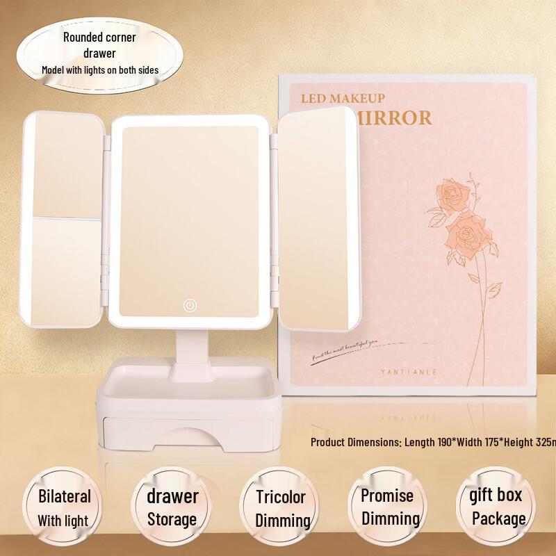 Oenyled Extendable LED Makeup Mirror