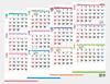 Wall Calendar 2026 Edition Like It Color Perforated Pages for Each Memo Space 3-Month Calendar, Month, IC-302