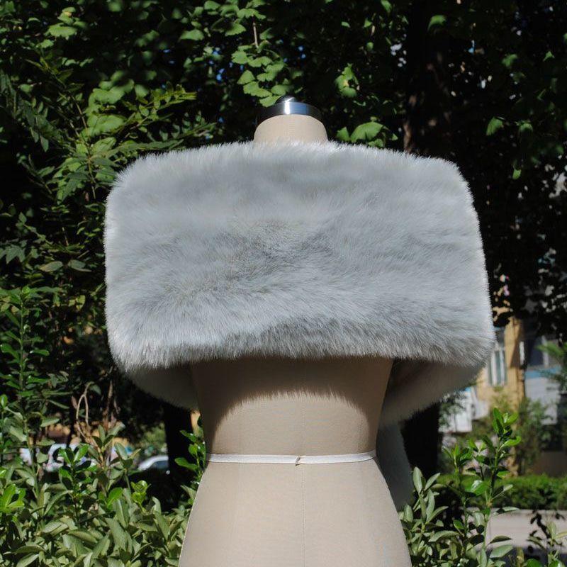 Autumn Winter New Sexy Fashion Women Casual Faux Fur Keep Warm Party Evening Bride Cape Scarf Shawl Clothes Autumn Winter Clothes