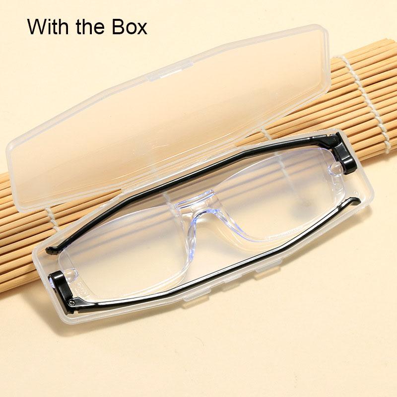 

Trendy Anti Blue Light Reading Glasses for Women Resist Fatigue Readers with Spring Hinge Lightweight Rimless Eyeglasses + 100 degrees чёрный