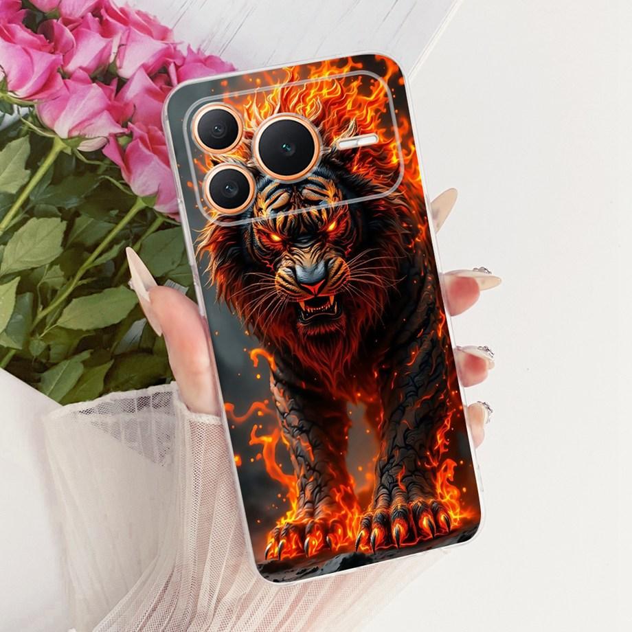 Flower Cartoon Fashion Design Phone Case For Honor Power Power2 Funda Soft Liquid Silicone Shockproof Back Cover Power 2 Bumper
