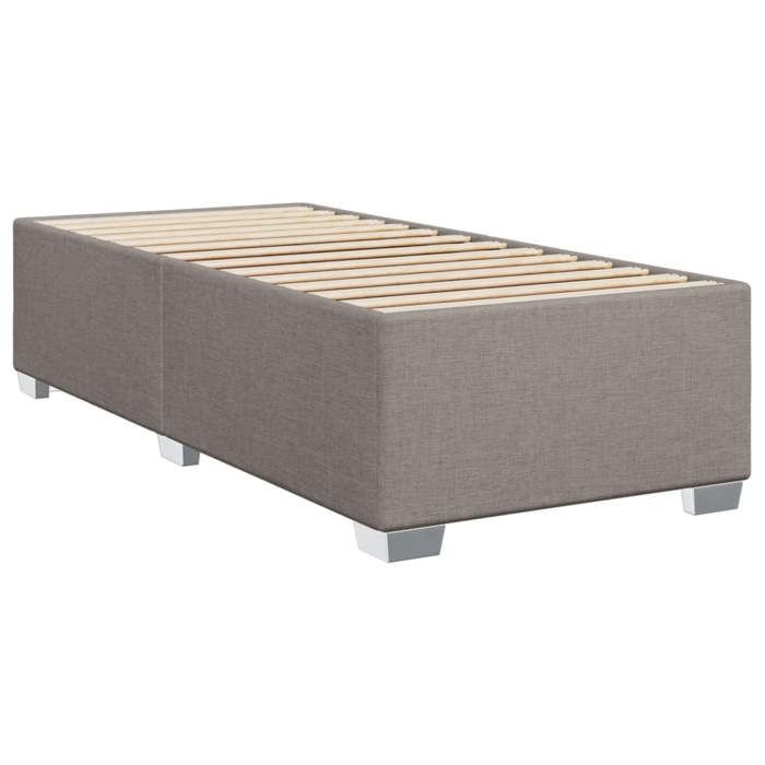 VidaXL Cadre de lit Taupe 90x200 cm Tissu, sommier, cadre de lit plateforme, cadre de lit rembourré, meuble de chambre à 3284447
