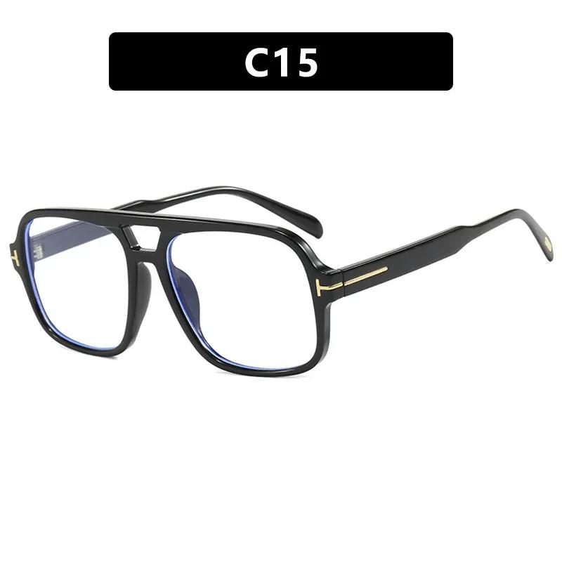 Vintage Classic Brand Designer Double Bridge Square Sunglasses Women For Men Male Luxury Sun Glasses Punk Big Frame Shades UV400