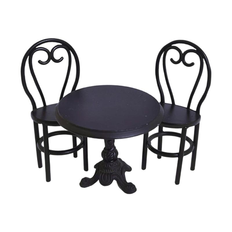 

Robust Metal Pretend Dining Furniture Set For Children Interactive Learning Accessories Easy Setup чорний