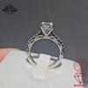 Anello di fidanzamento unico in Argento Sterling 925 con Moissanite - Gioielli di Lusso Leggero con Diamante Sintetico da 2 Carati