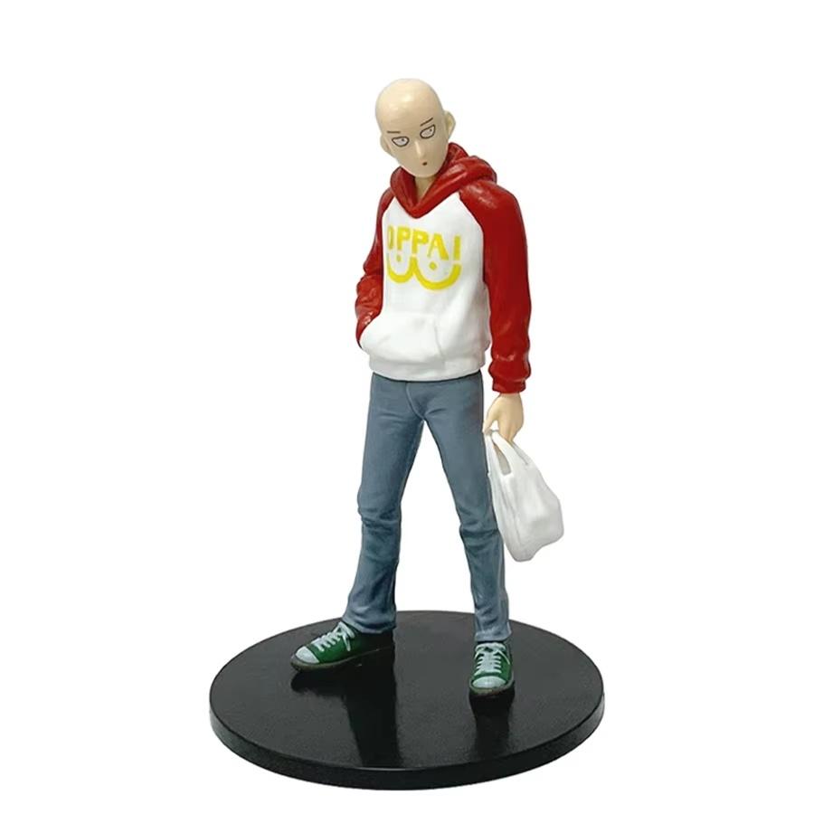 16cm One Punch Man Anime Figure Hoodie Saitama Action Figure Devil S-level Hero Genos Figurine PVC Collection Model Doll Toys