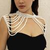 Elegant Beaded Shoulder Chain Body Chain Fashionable Body Jewelry Body Necklace Beaded Chain Perfect Gift for Women Girl