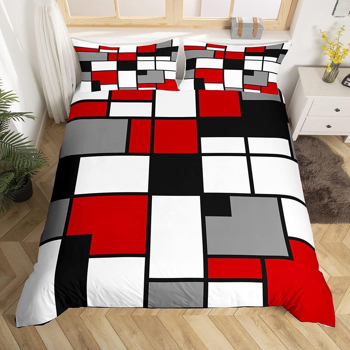 

Геометрический узор Печатный пододеяльник Трехсекционный комплект пододеяльник Постельные принадлежности Домашний текстиль AU Single 145*210