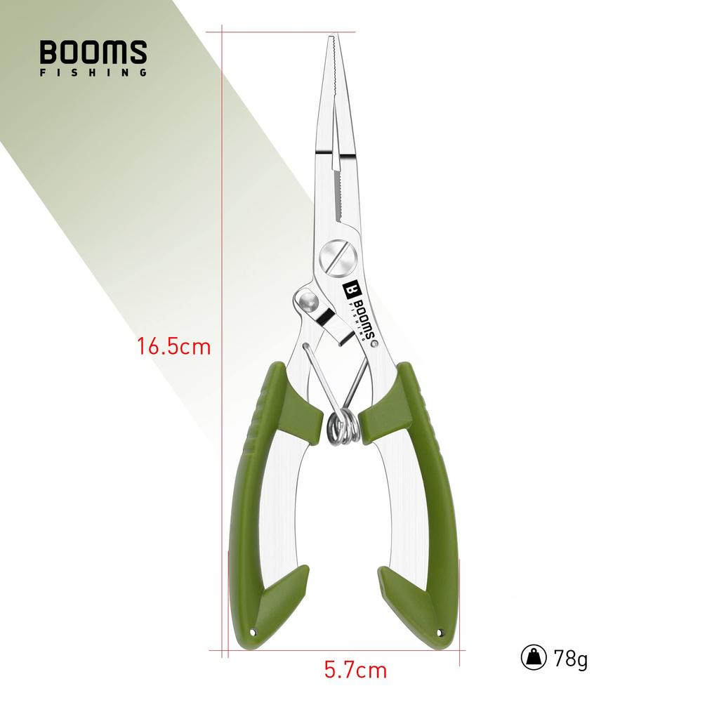 Booms Fishing H1 Fishing Cuts PE Removes Includes Butt Black Pliers, Line, Hooks, Rope, (H01 Green)