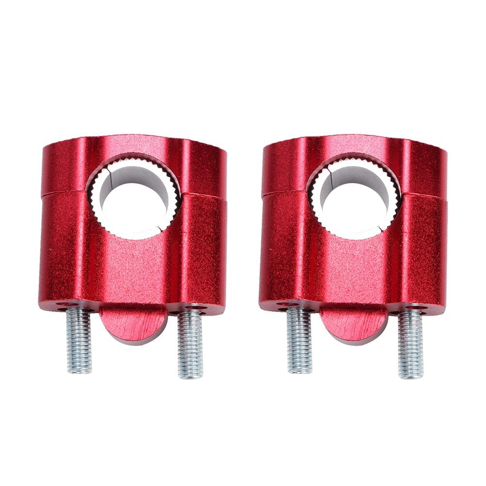

1 Pair of 22mm 28mm Bar Clamps Handlebar Risers for Motorcycle Refit Accessories Red