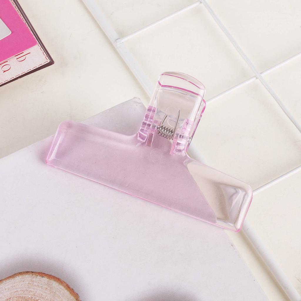 1 Piece Transparent Acryllic Paper Clip Simplicity Fashion Non-sticky Memo Pad Clip Beautiful Snack Seal Clip Student