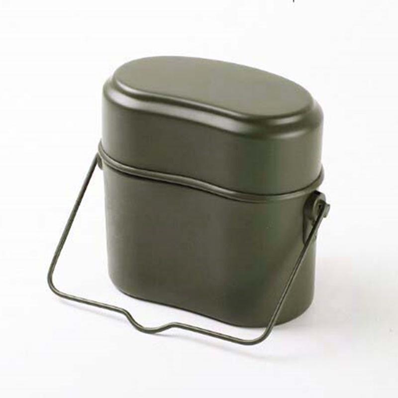 Military Canteen Set Of 4 | Aluminum Canteen Cup, Stove, Pouch - Camping Hiking Survival Kit