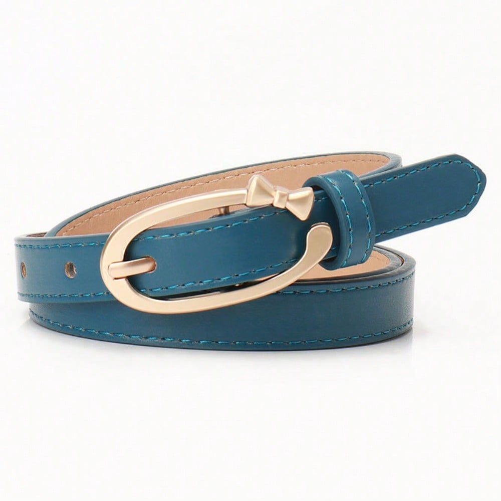 New Women's Belt Versatile Simple and Sweet Small Bow Buckle Belt Women's Decorative Jeans Belt