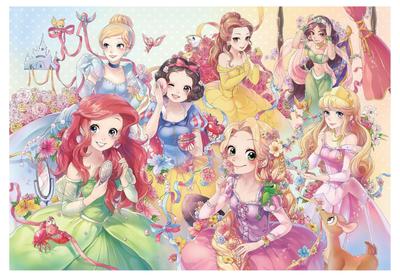 Tenyo v sérii Stained Art Gyutto Skladačka Čisto Disney Princezná s kartou služby (Tenyo) [Vyrobené v Japonsku] 500 dielikov (25 x 36 cm) DSG-500-452