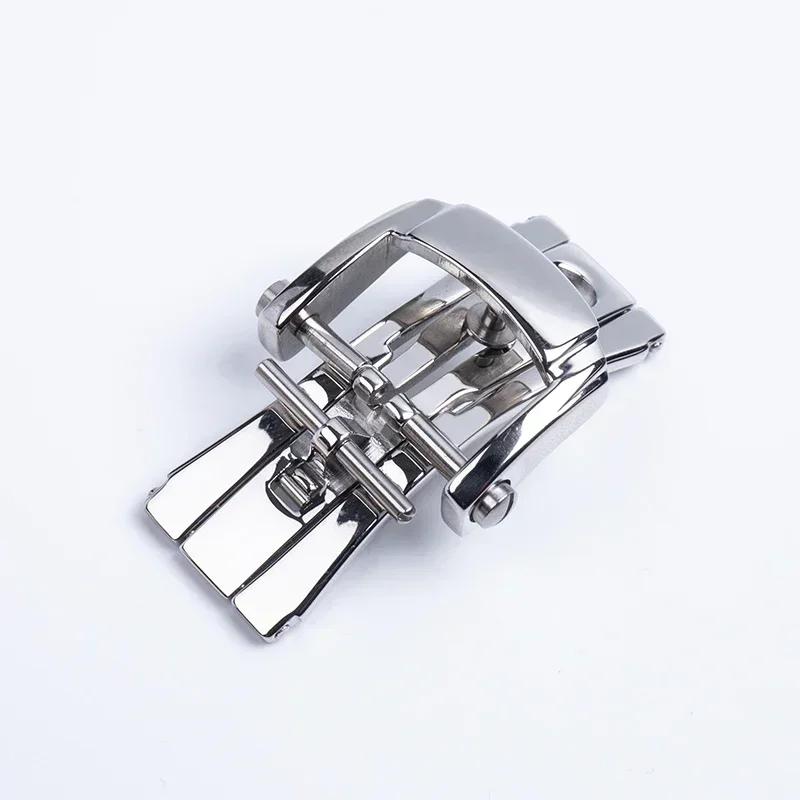 High Quality 18mm Precision Stainless Steel Folding Buckle For Patek Strap Philippe Leather Rubber Watchband Nautilus Pin Clasp
