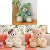 Adorable Candy Color Bear Beret Plush Toy Soft And Cuddly Bear Doll For Kids