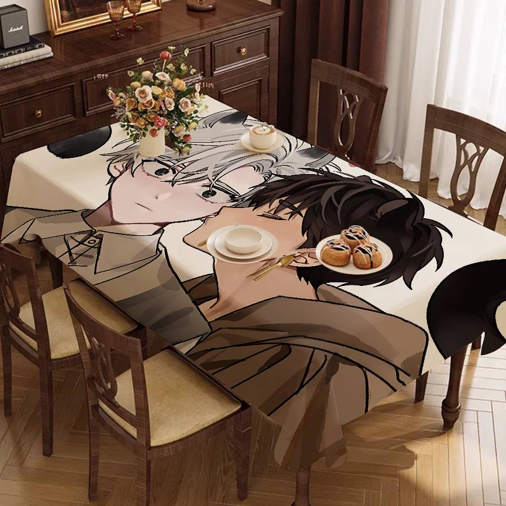 Passion Bl Anime Pattern Tablecloths Summer Washable Picnic Party Rectangle Table Cover Home Dining Decor