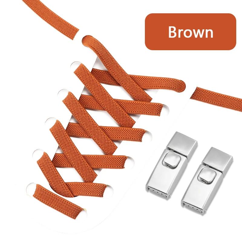 8MM 2025 No Tie Shoe Laces Press Lock Insert Fixed Shoelaces Without Ties Elastic Laces Sneaker Kid Adult Flat Shoelace for Shoe