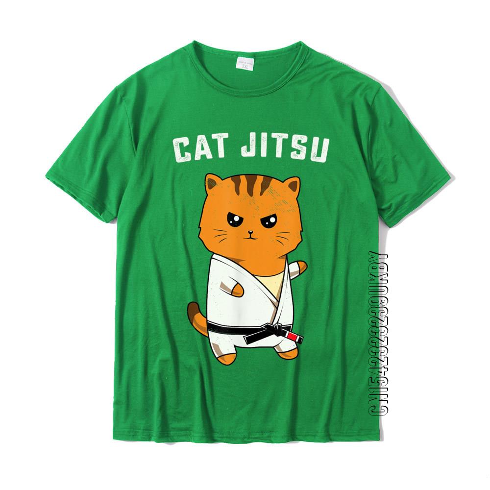 Jiu Jitsu Kawaii Cat Funny Bjj Or Mma Grappling Tshirt Cotton T Shirt For Unisex Unique Tops Shirts Cute Party