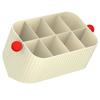 Beige Dopamine Storage Box Plastic Sorting Box Cute Storage Basket  Cosmetics Storage