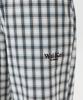 Yk Wide Check Elastic Waist Pants Brown