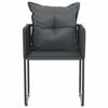Maison Exclusive - Chaises d'extérieur lot de 6 avec oreillers Résine tressée Noir