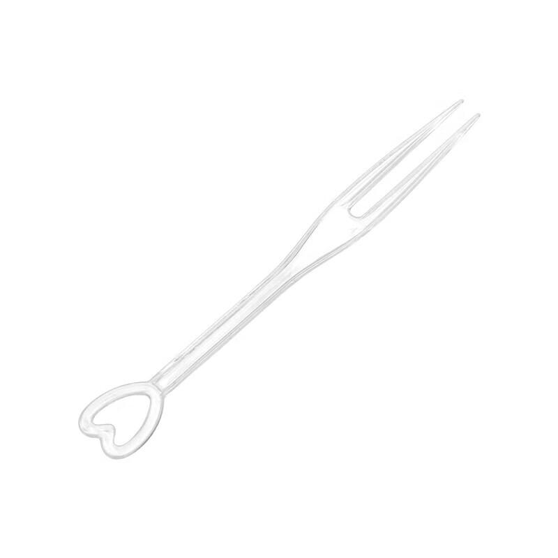 Disposable Heart-Shaped Plastic Dessert Forks