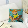 Cartoon Pippi L-longstocking Cute  Maple Design Cushion Cover Happy Autumn Harvest decor Holiday Decorati Pillow Cover