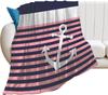 Nautical Anchor Blanket Gift for Boaters Sailors Birthday Christmas Sea Ocean Theme Throw Blanket for Couch Bed Sofa Chair Dorm
