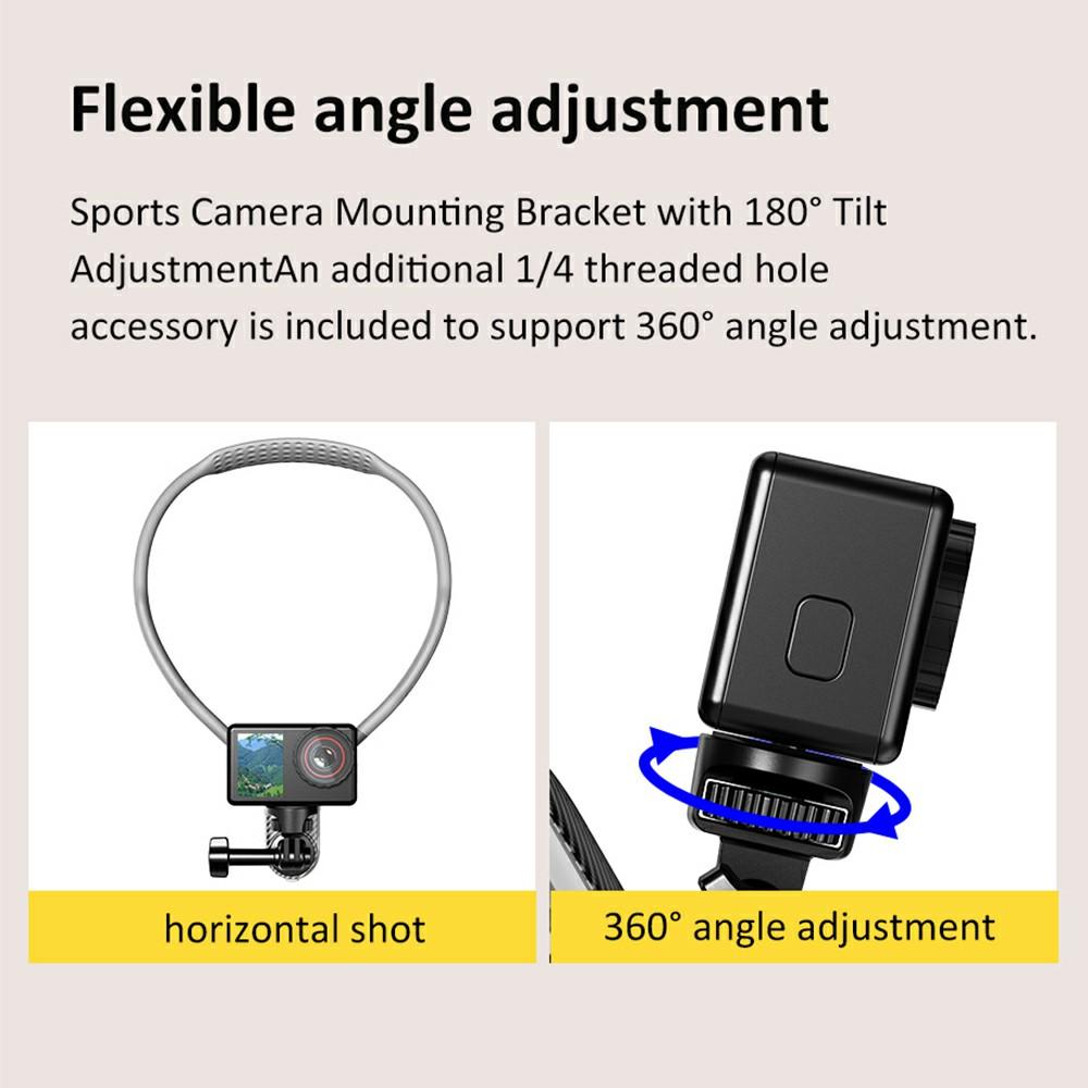 SCS-NH001 Magnetic Neck Holder with Phone Clip,1/4 Adapter for Action Camera,Phone,Hands Free Neck Mount